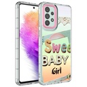 Samsung Galaxy A73 Uyumlu Kılıf Kamera Korumalı Renkli Desenli Sert Silikon Zore Korn Kapak