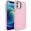 Apple iPhone 12 Uyumlu Kılıf Metal Çerçeve ve Buton Tasarımlı Sert Zore Botox Kapak