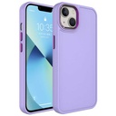 Apple iPhone 13 Uyumlu Kılıf Metal Çerçeve ve Buton Tasarımlı Sert Zore Botox Kapak
