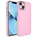 Apple iPhone 14 Uyumlu Kılıf Metal Çerçeve ve Buton Tasarımlı Sert Zore Botox Kapak