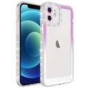 Apple iPhone 12 Uyumlu Kılıf Simli ve Renk Geçiş Tasarımlı Lens Korumalı Zore Park Kapak