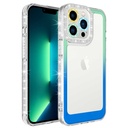 Apple iPhone 12 Pro Uyumlu Kılıf Simli ve Renk Geçiş Tasarımlı Lens Korumalı Zore Park Kapak