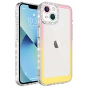Apple iPhone 13 Uyumlu Kılıf Simli ve Renk Geçiş Tasarımlı Lens Korumalı Zore Park Kapak