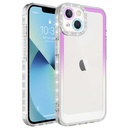 Apple iPhone 14 Plus Uyumlu Kılıf Simli ve Renk Geçiş Tasarımlı Lens Korumalı Zore Park Kapak