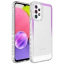 Samsung Galaxy A23 Uyumlu Kılıf Simli ve Renk Geçiş Tasarımlı Lens Korumalı Zore Park Kapak