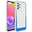 Samsung Galaxy A53 5G Uyumlu Kılıf Simli ve Renk Geçiş Tasarımlı Lens Korumalı Zore Park Kapak