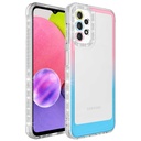 Samsung Galaxy A73 Uyumlu Kılıf Simli ve Renk Geçiş Tasarımlı Lens Korumalı Zore Park Kapak