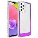 Samsung Galaxy A33 5G Uyumlu Kılıf Simli ve Renk Geçiş Tasarımlı Lens Korumalı Zore Park Kapak