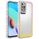 Xiaomi Redmi 10 Uyumlu Kılıf Simli ve Renk Geçiş Tasarımlı Lens Korumalı Zore Park Kapak