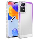 Xiaomi Redmi Note 11S Global Uyumlu Kılıf Simli ve Renk Geçiş Tasarımlı Lens Korumalı Zore Park Kapak