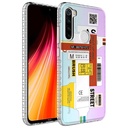 Xiaomi Redmi Note 8 Uyumlu Kılıf Airbag Kenarlı Renkli Desenli Silikon Zore Elegans Kapak