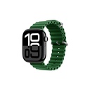 Apple Watch 44mm Uyumlu Kordon Ocean Silikon Yumuşak Esnek Metal Tokalı Zore KRD-75 Kayış