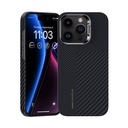Apple iPhone 15 Pro Max Uyumlu M-safe Şarj Özellikli Karbon Fiber Benks Montage ArmorAir Kevlar Kapak