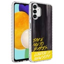Samsung Galaxy A13 4G Uyumlu Kılıf Airbag Kenarlı Renkli Desenli Silikon Zore Elegans Kapak