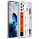 Samsung Galaxy A52 Uyumlu Kılıf Airbag Kenarlı Renkli Desenli Silikon Zore Elegans Kapak