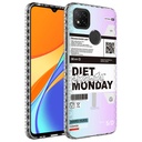 Xiaomi Redmi 9C Uyumlu Kılıf Airbag Kenarlı Renkli Desenli Silikon Zore Elegans Kapak