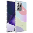 Samsung Galaxy Note 20 Ultra Uyumlu Kılıf Airbag Kenarlı Renkli Desenli Silikon Zore Elegans Kapak