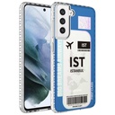 Samsung Galaxy S21 FE Uyumlu Kılıf Airbag Kenarlı Renkli Desenli Silikon Zore Elegans Kapak