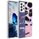 Samsung Galaxy A72 Uyumlu Kılıf Airbag Kenarlı Renkli Desenli Silikon Zore Elegans Kapak