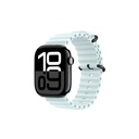 Apple Watch 7 41mm Uyumlu Kordon Ocean Silikon Yumuşak Esnek Metal Tokalı Zore KRD-75 Kayış
