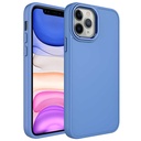 Apple iPhone 12 Pro Uyumlu Kılıf Metal Çerçeve ve Buton Tasarımlı Silikon Zore Luna Kapak