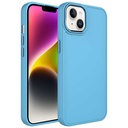 Apple iPhone 13 Uyumlu Kılıf Metal Çerçeve ve Buton Tasarımlı Silikon Zore Luna Kapak