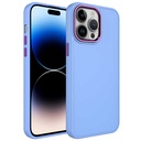 Apple iPhone 13 Pro Uyumlu Kılıf Metal Çerçeve ve Buton Tasarımlı Silikon Zore Luna Kapak