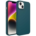 Apple iPhone 14 Plus Uyumlu Kılıf Metal Çerçeve ve Buton Tasarımlı Silikon Zore Luna Kapak
