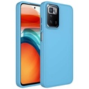 Xiaomi Redmi 10 Uyumlu Kılıf Metal Çerçeve ve Buton Tasarımlı Silikon Zore Luna Kapak