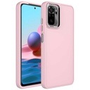 Xiaomi Redmi Note 10 Uyumlu Kılıf Metal Çerçeve ve Buton Tasarımlı Silikon Zore Luna Kapak