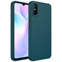 Xiaomi Redmi 9A Uyumlu Kılıf Metal Çerçeve ve Buton Tasarımlı Silikon Zore Luna Kapak