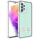 Samsung Galaxy A32 4G Uyumlu Kılıf Kamera Korumalı Logo Gösteren Zore Omega Kapak