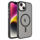 Apple iPhone 14 Uyumlu Kılıf Mat Arka Yüzey Wireless Şarj Özellikli Zore Flet M-safe Kapak