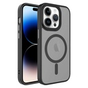 Apple iPhone 14 Pro Max Uyumlu Kılıf Mat Arka Yüzey Wireless Şarj Özellikli Zore Flet M-safe Kapak