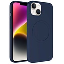 Apple iPhone 13 Uyumlu Kılıf M-safe Wireless Şarj Özellikli Pastel Renk Silikon Zore Plas Kapak