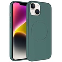 Apple iPhone 14 Uyumlu Kılıf M-safe Wireless Şarj Özellikli Pastel Renk Silikon Zore Plas Kapak