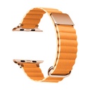 ​​​Apple Watch 44mm Uyumlu Kordon PU Deri Bakla Tasarımlı Mıknatıslı KRD-78 Kayış