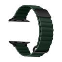 ​​​Apple Watch 7 45mm Uyumlu Kordon PU Deri Bakla Tasarımlı Mıknatıslı KRD-78 Kayış