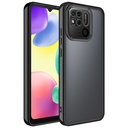 Xiaomi Redmi 10C Uyumlu Kılıf Kamera Korumalı Logo Gösteren Zore Omega Kapak