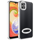Samsung Galaxy A04 Uyumlu Kılıf Kamera Korumalı Logo Gösteren Zore Omega Kapak