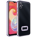 Samsung Galaxy A04E Uyumlu Kılıf Kamera Korumalı Logo Gösteren Zore Omega Kapak
