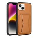 Apple iPhone 14 Uyumlu Kılıf Kartlıklı Standlı ​Pu Deri Zore Memo Kapak