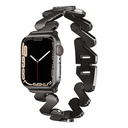 ​​​Apple Watch 7 41mm Uyumlu Kordon Paslanmaz Çelik Luxury Tasarım KRD-80 Kayış