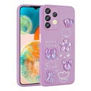 Samsung Galaxy A13 4G Uyumlu Kılıf Kabartma Figürlü Parlak Zore Toys Silikon Kapak