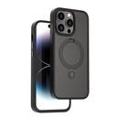 Apple iPhone 14 Pro Uyumlu Kılıf Wiwu ZMM-010 M-safe Şarj Özellikli Parmak İzi Bırakmayan Mat Transparan Standlı Kapak