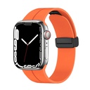 Apple Watch 7 45mm Uyumlu Kordon Silikon Metal Mıknatıslı Toka Zore KRD-84 Kayış