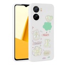 Vivo Y16 Uyumlu Kılıf Kabartma Figürlü Parlak Zore Toys Silikon Kapak