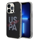 Apple iPhone 14 Pro Uyumlu Kılıf U.S. POLO ASSN. Simli Parlak Alfabe Tasarım Kapak