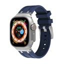 Apple Watch 44mm Uyumlu Kordon Silikon Metal Tokalı Soft Yüzey Zore KRD-89 Kayış