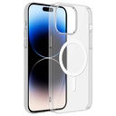 Apple iPhone 14 Pro Uyumlu Kılıf Zore Wireless Şarj Özellikli Şeffaf Tek Kamera Çerçeveli Porto Kapak